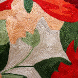 Daisy Chainstitch Embroidered Cushion Cover Buff
