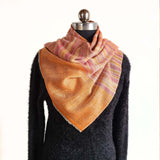 Pink & Peach Ikat Handwoven Pashmina Stole