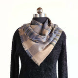 Indigo & Beige Ikat Handwoven Pashmina Stole