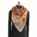 Yellow Ochre Check Pure Handwoven Pashmina Stole