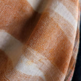 Yellow Ochre Check Pure Handwoven Pashmina Stole