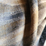 Slate Grey & Brown Ikat Handwoven Pashmina Stole