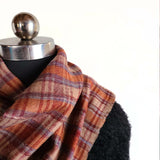 Rust & Burgundy Check Handwoven Pashmina Stole