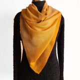 Amber Yellow Handwoven Ombre Pashmina Stole
