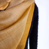 Amber Yellow Handwoven Ombre Pashmina Stole