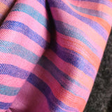 Violet Striped Pure Handwoven Pashmina Stole