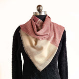 Blush Pink Striped Pure Handwoven Pashmina Stole