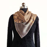 Mauve & Mustard Ikat Pure Handwoven Pashmina Stole