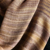 Mauve & Mustard Ikat Pure Handwoven Pashmina Stole