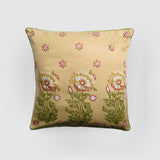 Gul Bahar Aari Embroidered Cushion Cover Beige
