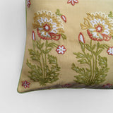 Gul Bahar Aari Embroidered Cushion Cover Beige