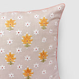 Gul Nilofer Aari Embroidered Cushion Cover - Cream
