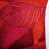 Leaves Chainstitch Embroidered  Cushion Cover Red & Yellow