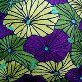 Fronds Chainstitch Embroidered  Cushion Cover Blue, Purple and Green
