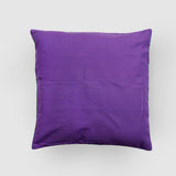 Leaves Chainstitch Embroidered  Cushion Cover Blue, Purple & Green