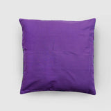 Dahlia Chainstitch Embroidered Cushion Cover Blue & Red