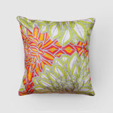 Asters Chainstitch Embroidered Cushion Cover -Pastel
