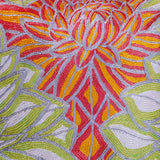 Asters Chainstitch Embroidered Cushion Cover -Pastel