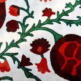 Powder White Hand Embroidered Chainstitch Rug