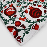 Powder White Hand Embroidered Chainstitch Rug