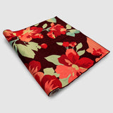 Mocha Brown And Orange Hand Embroidered Wool Chainstitch Rug