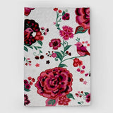 White Rose Hand Embroidered Wool Chainstitch Rug - Zaina by CtoK
