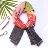 Multi Coloured Striped Handwoven Pashmina Stole