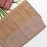 Brown Pashmina Reversible Copper Shimmer Handwoven Stole - Zaina by CtoK