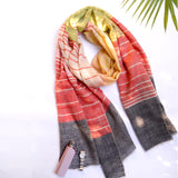 Multi Coloured Striped Handwoven Pashmina Stole