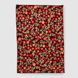Chocolate Brown And Wild Orange Hand Embroidered Wool Chainstitch Rug - Zaina by CtoK