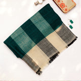 Green Striped Handwoven Pashmina Stole