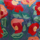 Nargis Chainstitch Embroidered Cushion Cover Vivid Grey - Zaina by CtoK