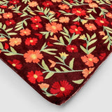 Chocolate Brown And Wild Orange Hand Embroidered Wool Chainstitch Rug - Zaina by CtoK