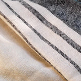 Black & White Striped Handwoven Pashmina Stole