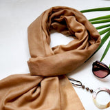 Cinnamon Pure Handwoven Ombre Pashmina Stole - Zaina by CtoK