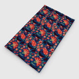 Persian Blue Hand Embroidered Wool Chainstitch Rug - Zaina by CtoK