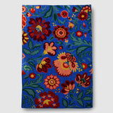 Royal Blue Hand Embroidered Chainstitch Rug