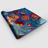 Royal Blue Hand Embroidered Chainstitch Rug