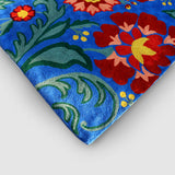 Royal Blue Hand Embroidered Chainstitch Rug