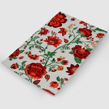 Powder White Hand Embroidered Wool Chainstitch Rug - Zaina by CtoK