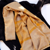Ochre Striped Handwoven Pashmina Stole