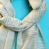 Forest Green Striped Handwoven Pashmina Stole