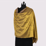 Shimmer Brown Reversible Handwoven Pashmina Shawl - Zaina by CtoK