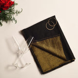 Shimmer Black Reversible Handwoven Pashmina Stole - Zaina by CtoK