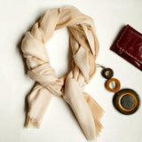 Champagne Pure Handwoven Ombre Pashmina Stole - Zaina by CtoK
