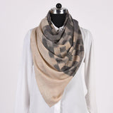 Grey Checkered Pure Handwoven Pashmina Stole - Zaina by CtoK