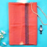 Kinaari Coral Hand Embroidered Handwoven Pashmina Shawl