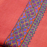 Kinaari Coral Hand Embroidered Handwoven Pashmina Shawl