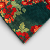 Leaf Green Hand Embroidered Chainstitch Rug