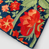 Midnight Blue Hand Embroidered Chainstitch Rug